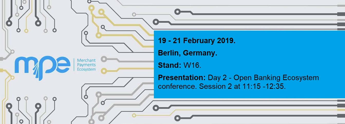 Sentenial to exhibit and discuss Open Banking at Merchant Payments Ecosystem (MPE) 2019